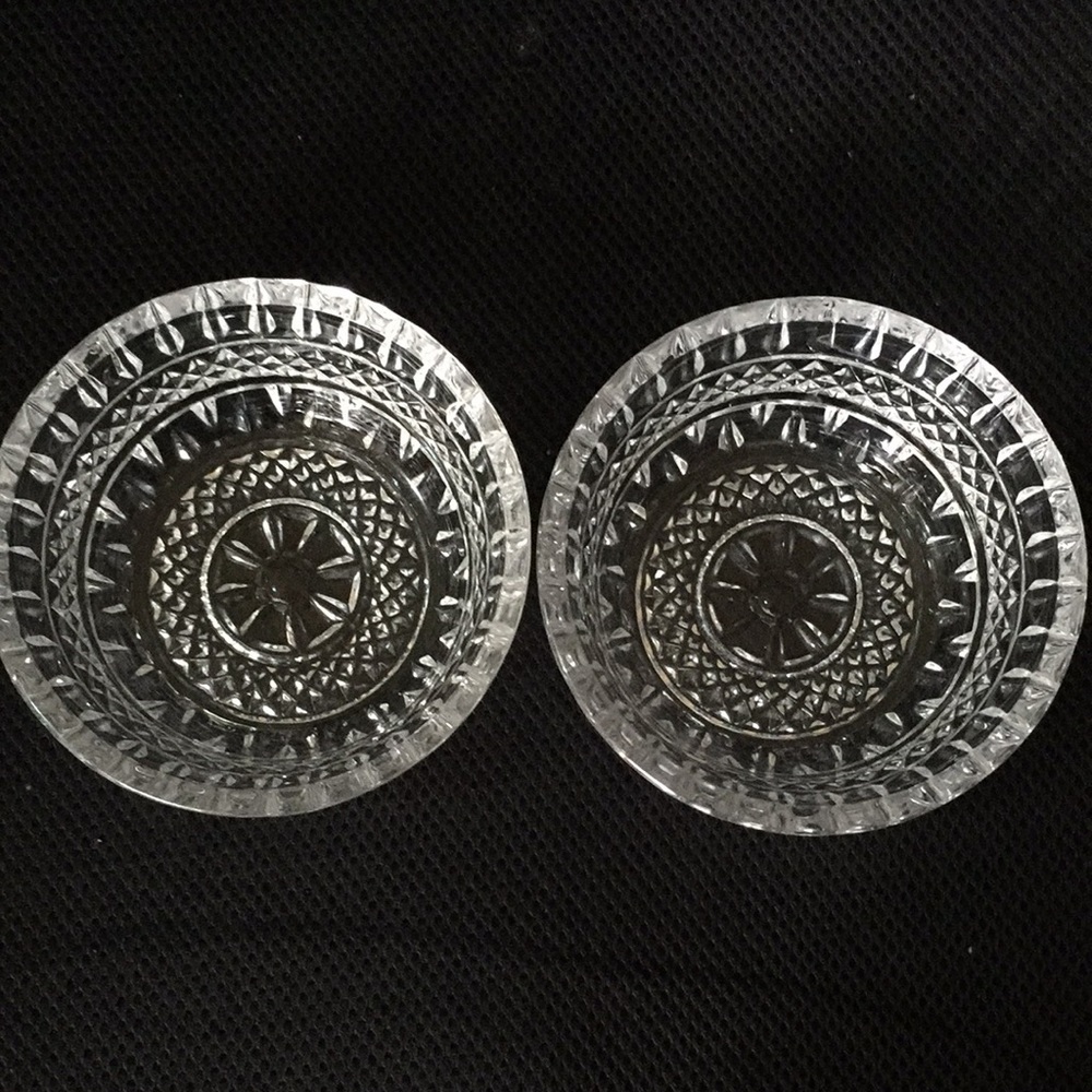 Vintage Cut Glass Bowl Set - Picture 2 of 8